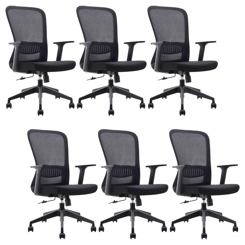 Fixed Arms Office Chair Upholstered No Distressing Modern Desk Chair