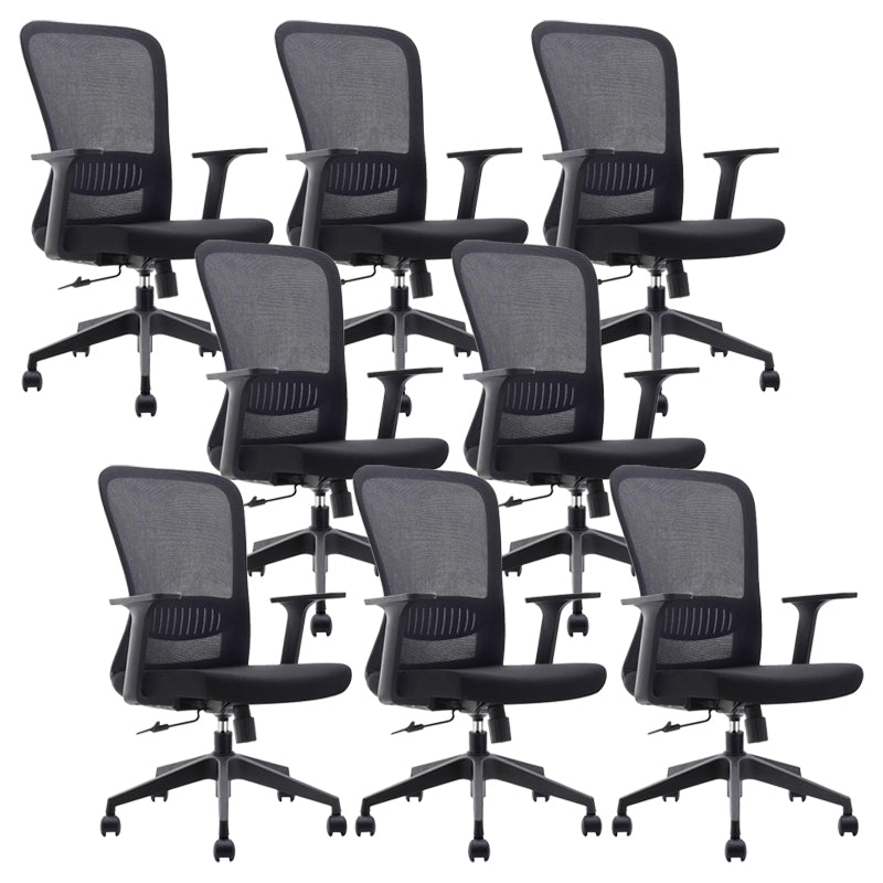 Fixed Arms Office Chair Upholstered No Distressing Modern Desk Chair