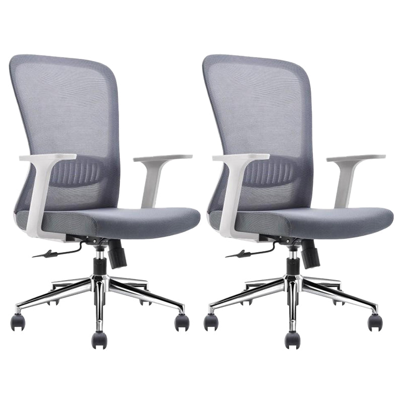 Fixed Arms Office Chair Upholstered No Distressing Modern Desk Chair