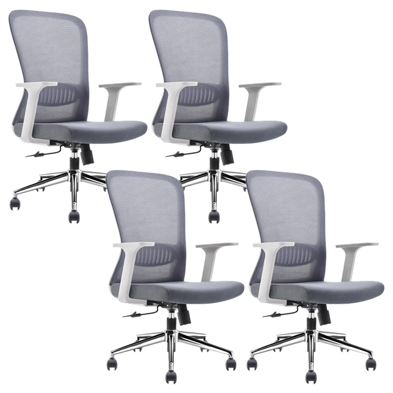 Fixed Arms Office Chair Upholstered No Distressing Modern Desk Chair