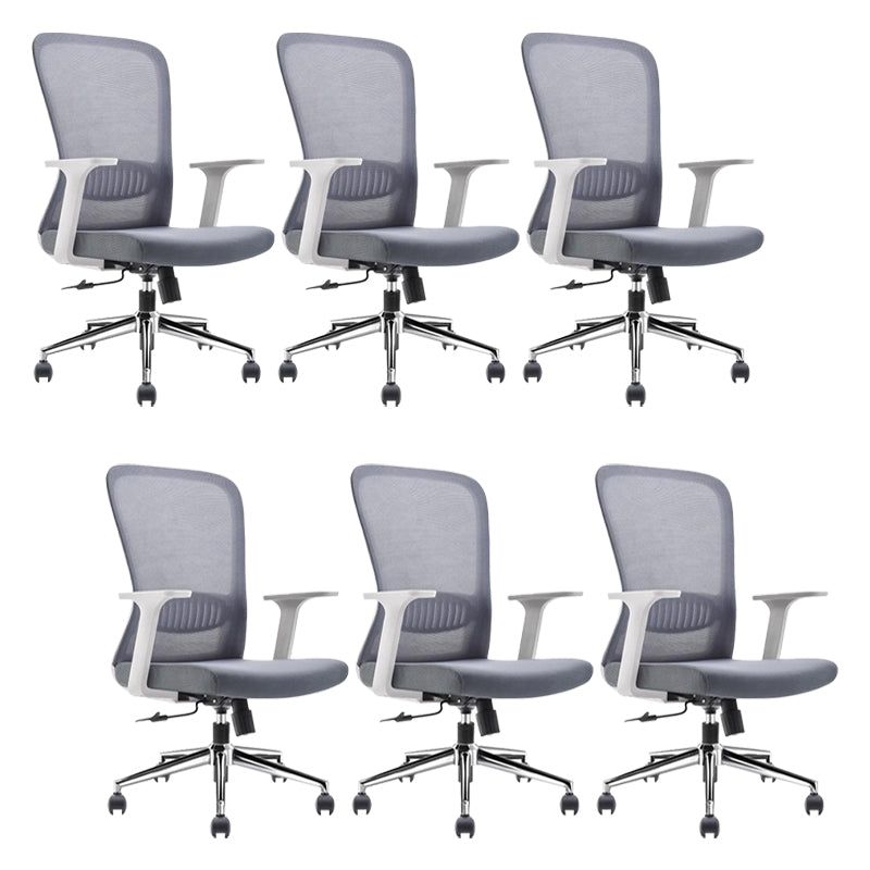 Fixed Arms Office Chair Upholstered No Distressing Modern Desk Chair