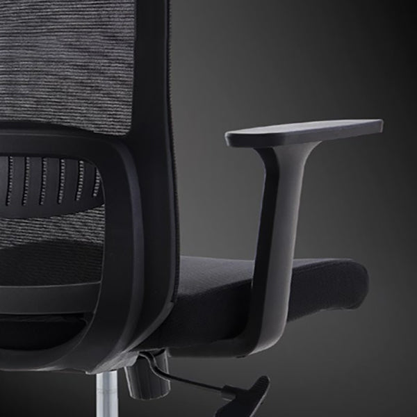 Fixed Arms Office Chair Upholstered No Distressing Modern Desk Chair