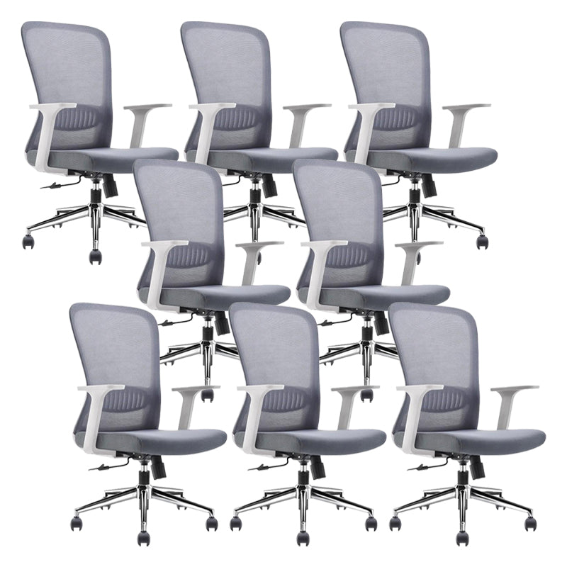 Fixed Arms Office Chair Upholstered No Distressing Modern Desk Chair