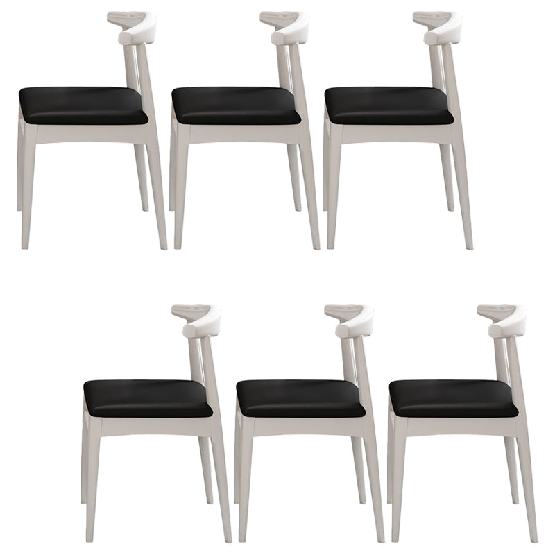 Contemporary No Arm Conference Chair Wood Chair with Legs for Office