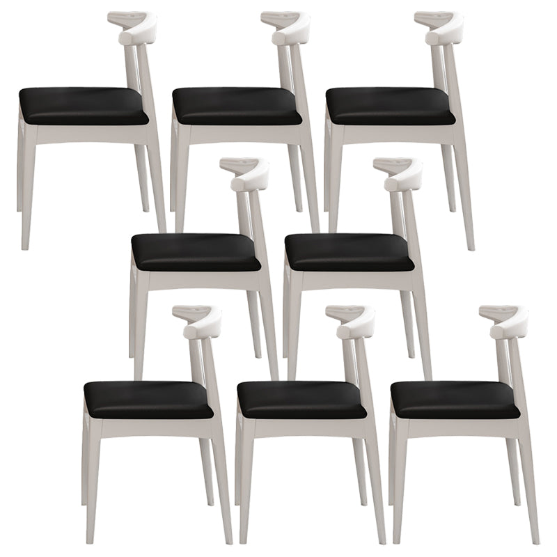 Contemporary No Arm Conference Chair Wood Chair with Legs for Office