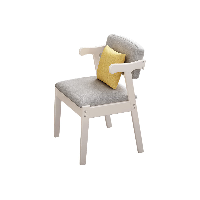 Contemporary No Arm Conference Chair Wood Chair with Legs for Office