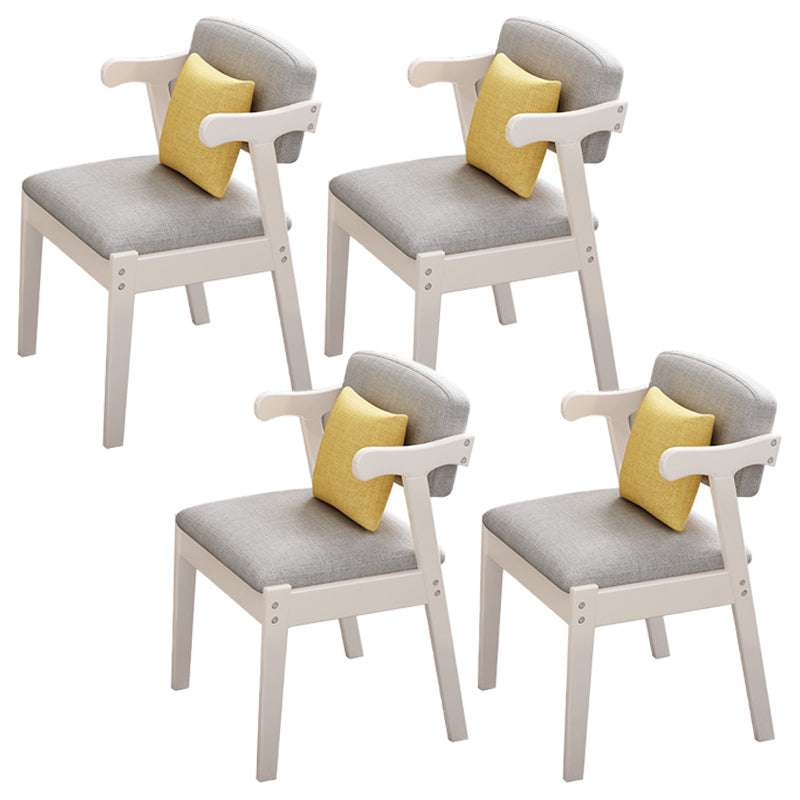 Contemporary No Arm Conference Chair Wood Chair with Legs for Office