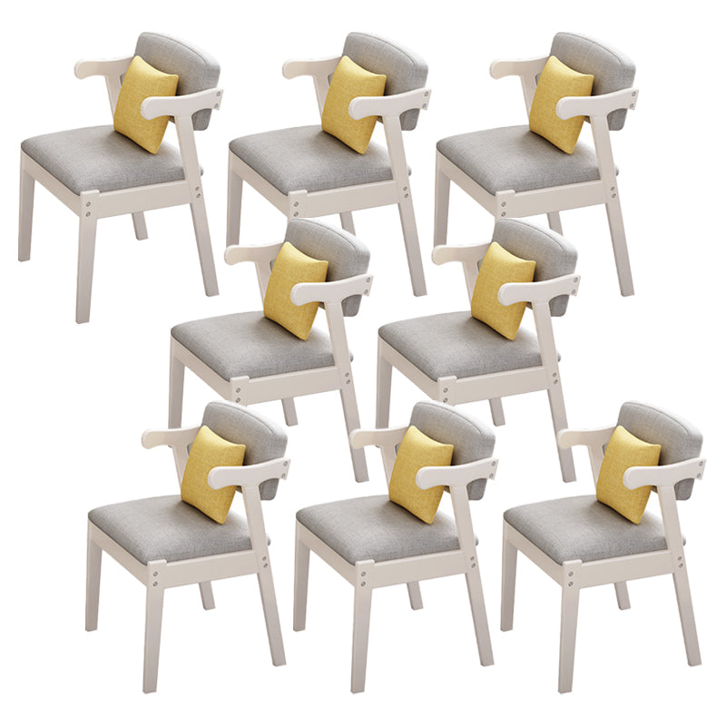 Contemporary No Arm Conference Chair Wood Chair with Legs for Office