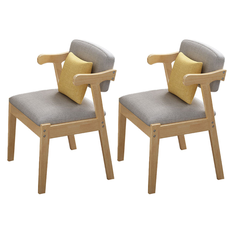 Contemporary No Arm Conference Chair Wood Chair with Legs for Office