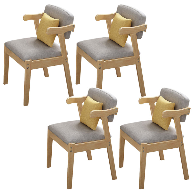 Contemporary No Arm Conference Chair Wood Chair with Legs for Office