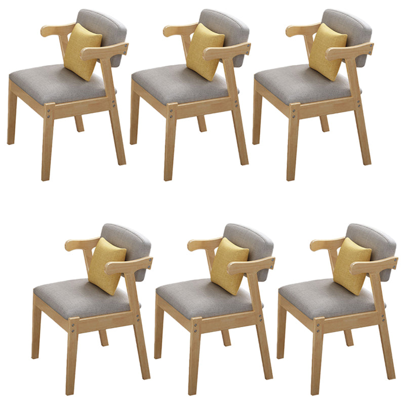 Contemporary No Arm Conference Chair Wood Chair with Legs for Office