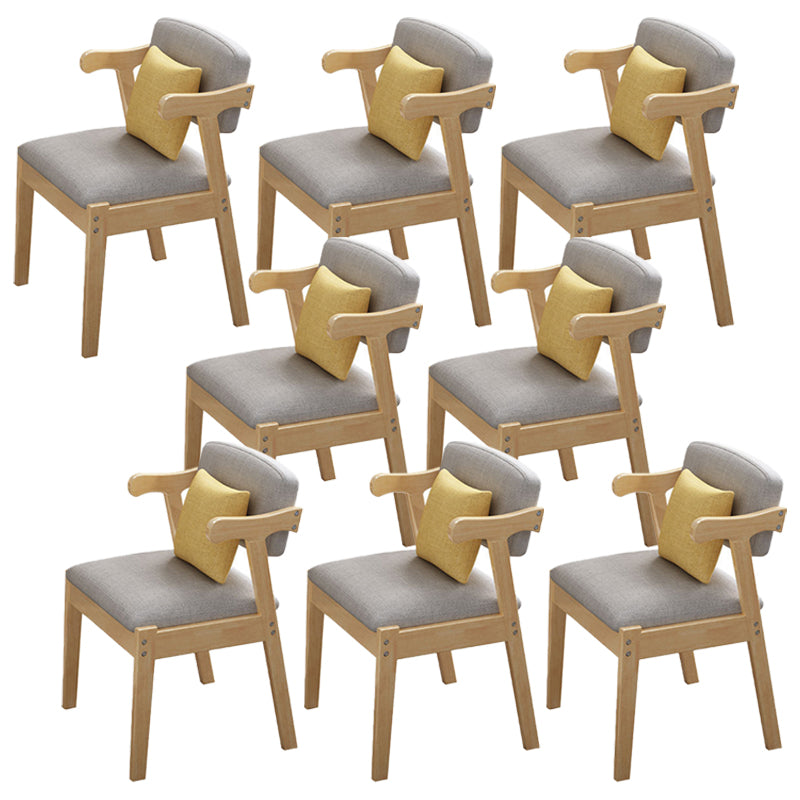 Contemporary No Arm Conference Chair Wood Chair with Legs for Office