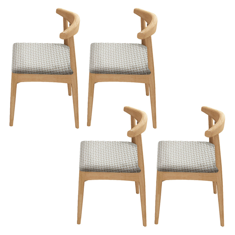 Contemporary No Arm Conference Chair Wood Chair with Legs for Office