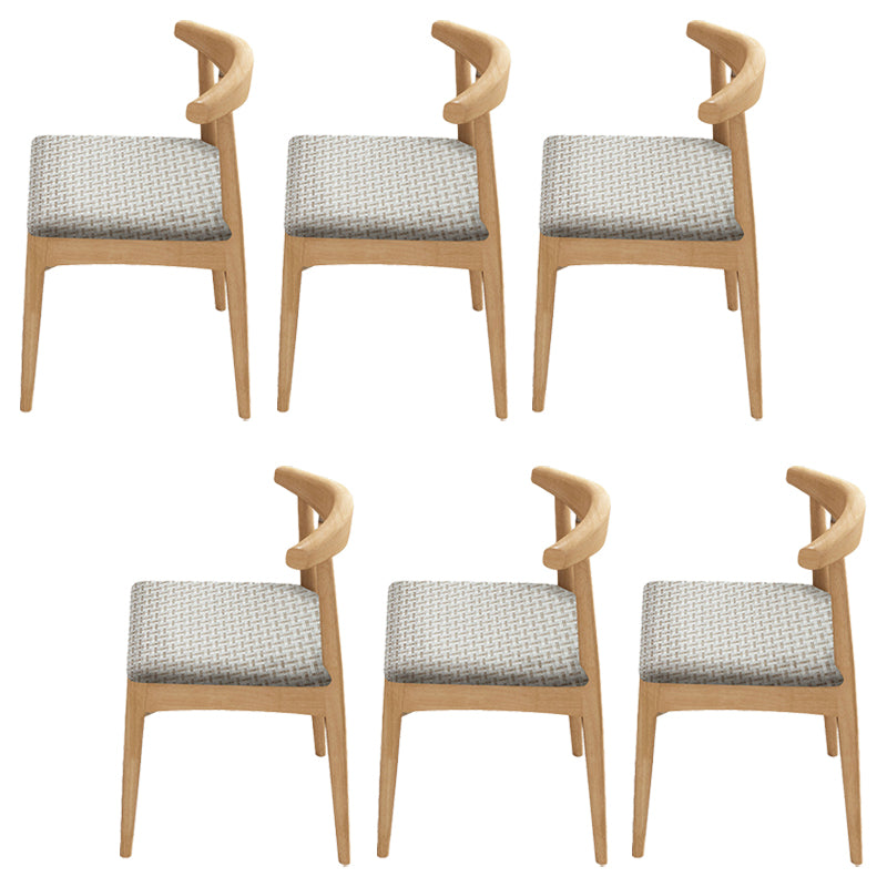 Contemporary No Arm Conference Chair Wood Chair with Legs for Office