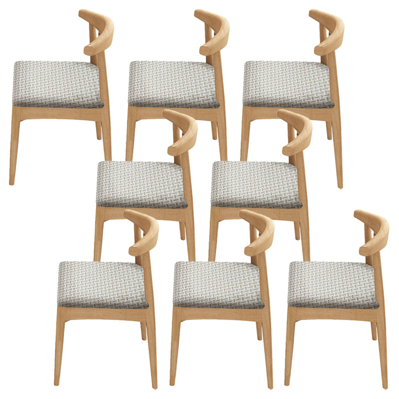 Contemporary No Arm Conference Chair Wood Chair with Legs for Office