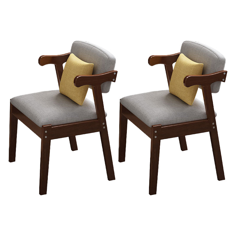 Contemporary No Arm Conference Chair Wood Chair with Legs for Office