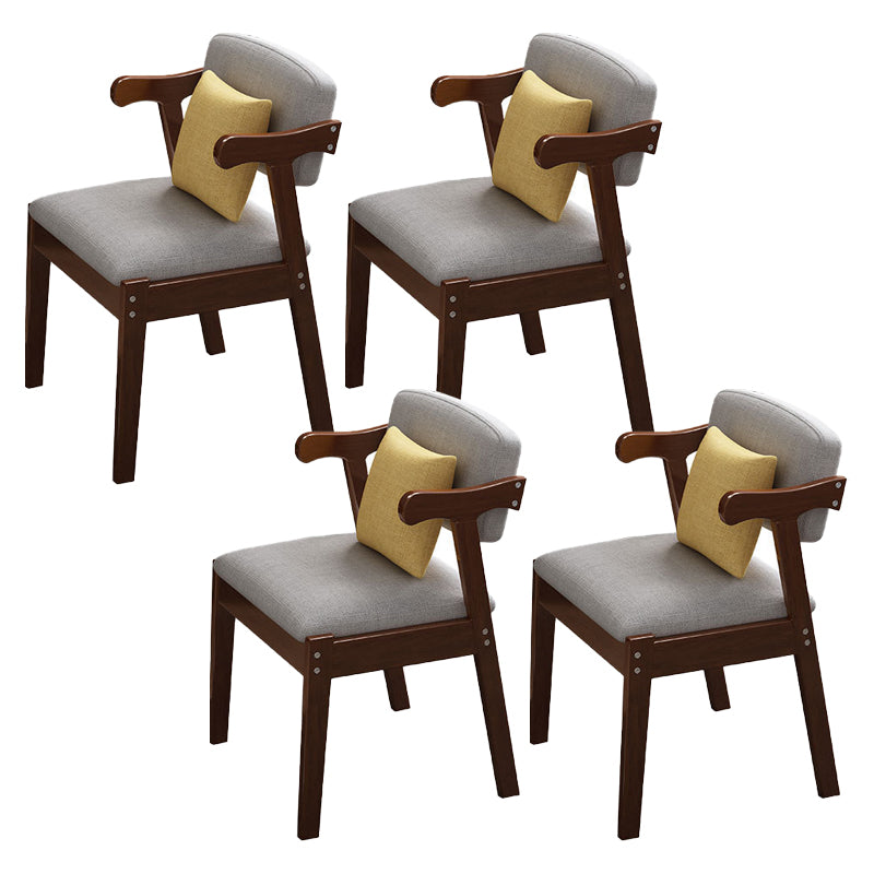 Contemporary No Arm Conference Chair Wood Chair with Legs for Office