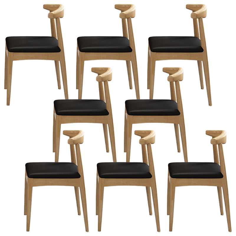 Contemporary No Arm Conference Chair Wood Chair with Legs for Office