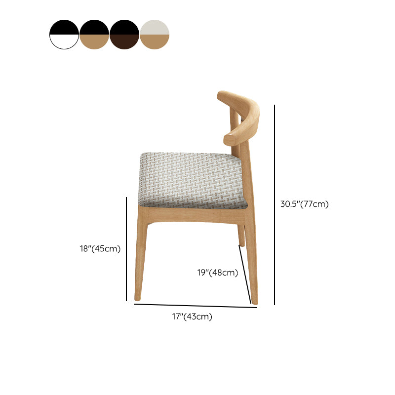 Contemporary No Arm Conference Chair Wood Chair with Legs for Office