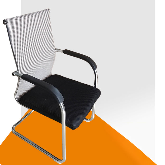 Modern Office Chair No Wheels Fixed Arms No Distressing Desk Chair