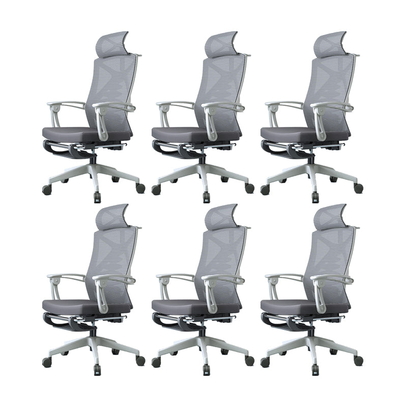 Modern Fixed Arms Office Chair Swivel Adjustable Seat Height Desk Chair with Wheels