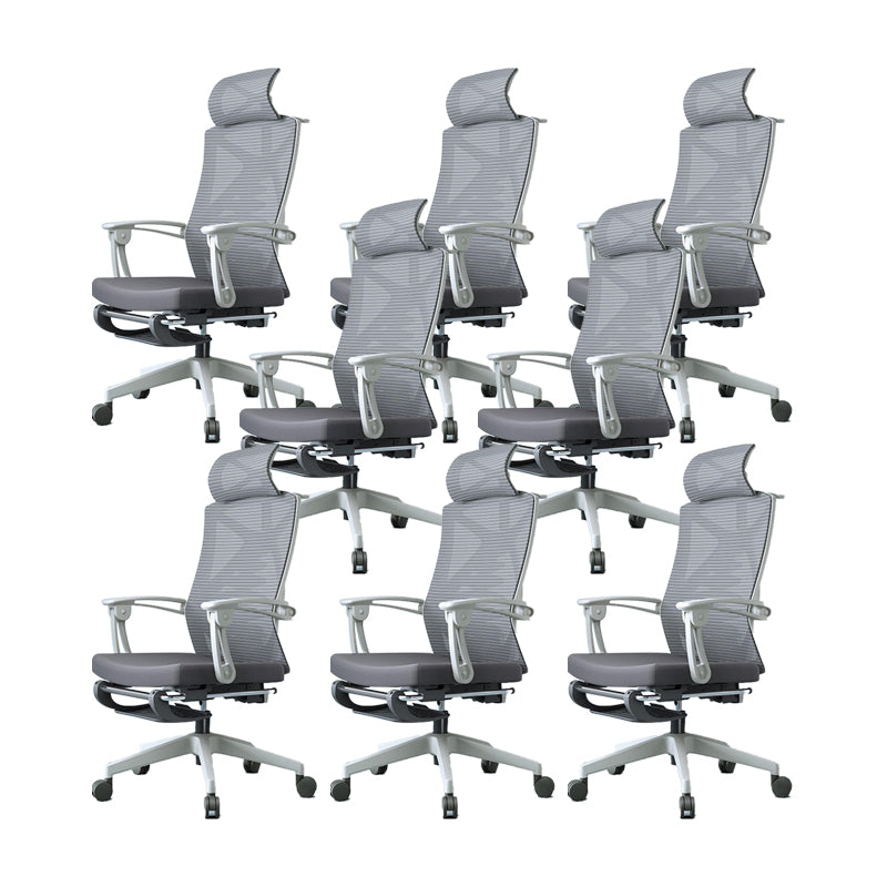 Modern Fixed Arms Office Chair Swivel Adjustable Seat Height Desk Chair with Wheels