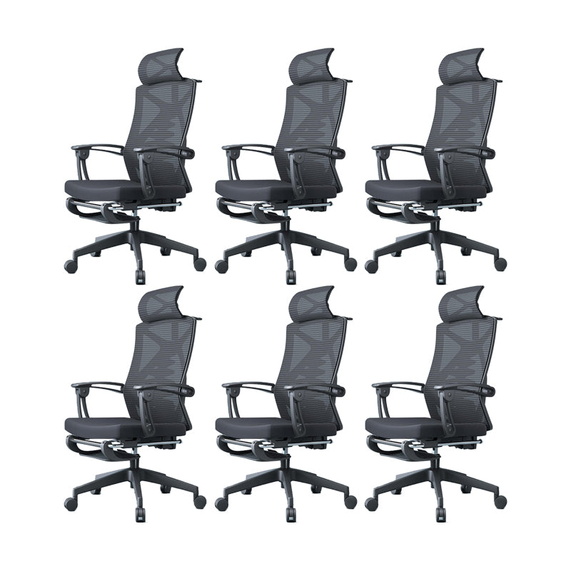 Modern Fixed Arms Office Chair Swivel Adjustable Seat Height Desk Chair with Wheels