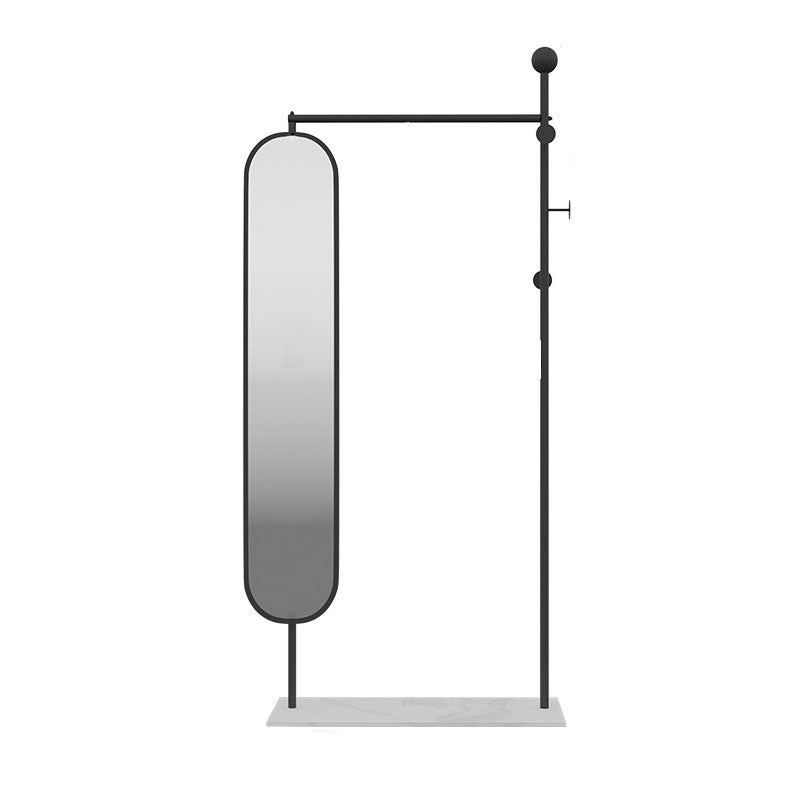 Gorgeous Coat Hanger Mirror Included Metal Coat Rack for Living Room