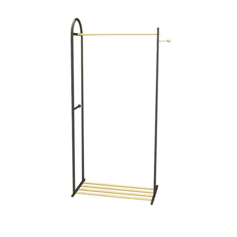 Metal Coat Hanger Metal Framed Hanging Rail and 2 Hooks Entryway Coat Rack