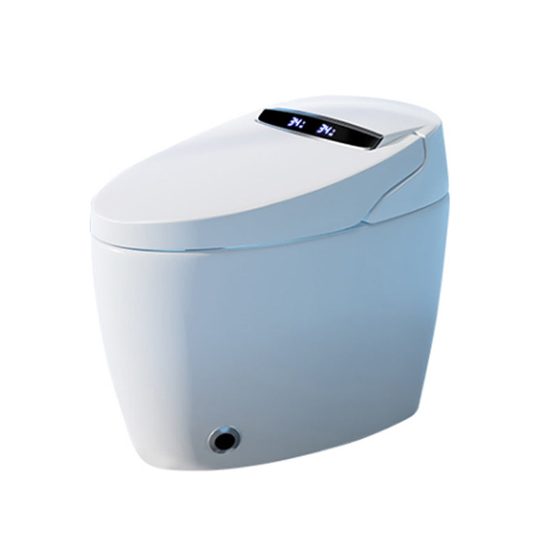 Heated Seat Floor Standing Bidet in White Ceramic Foot Sensor Bidets