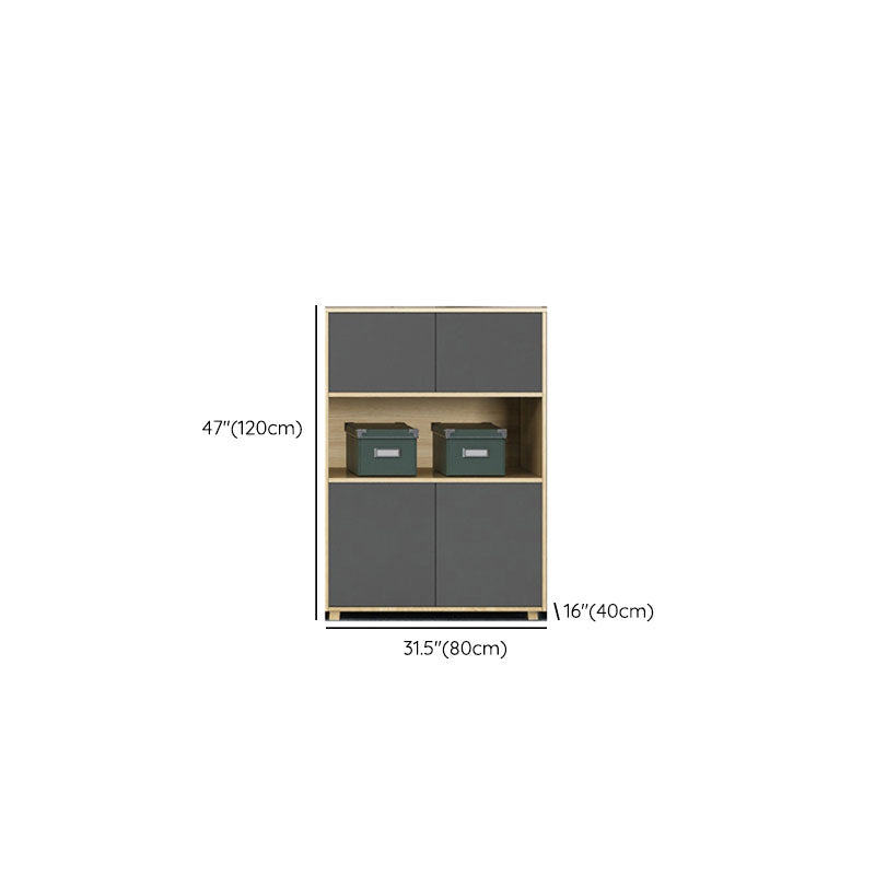 Contemporary File Cabinet Wood Frame Vertical File Cabinet for Office