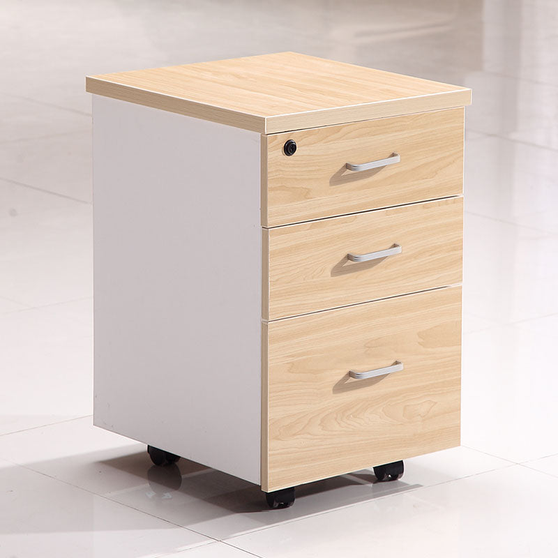 Contemporary Style Filing Cabinet Wood Vertical File Cabinet with Locking Storage