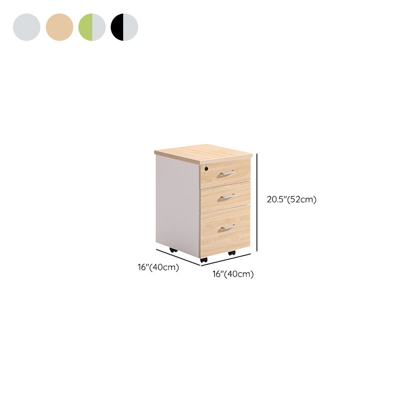 Contemporary Style Filing Cabinet Wood Vertical File Cabinet with Locking Storage