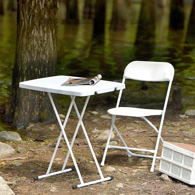 Contemporary Metal Frame Camping Table Water Resistant Plastic Table