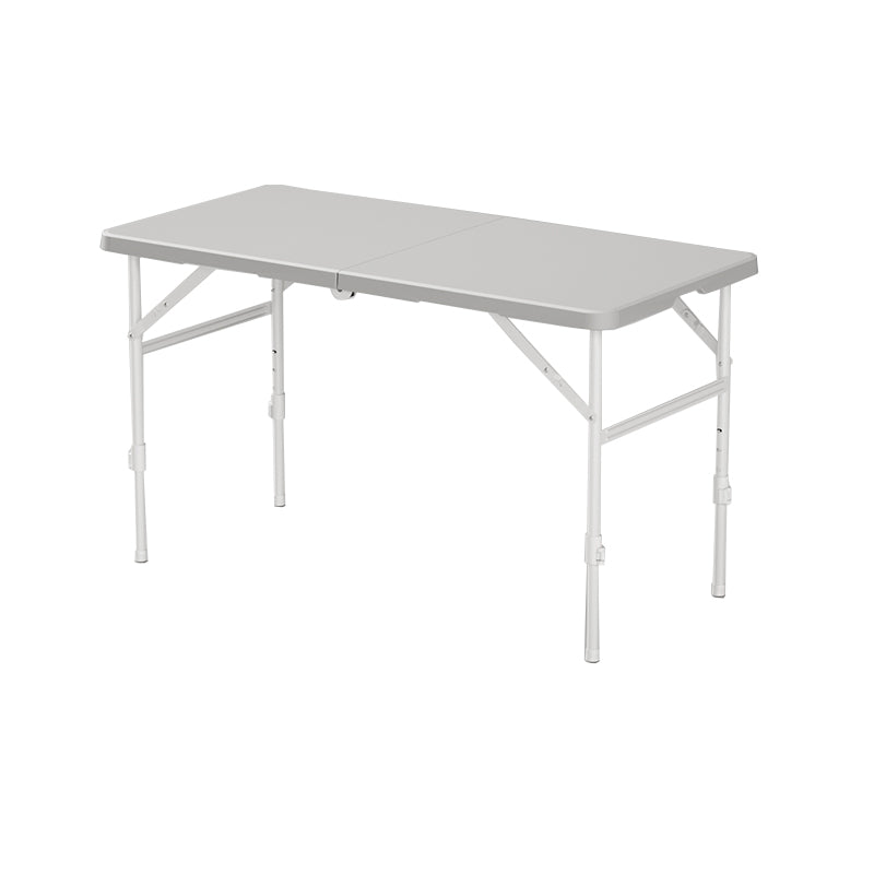 Contemporary White Dining Table Plastic Rectangle Folding Table, 23.62" Wide