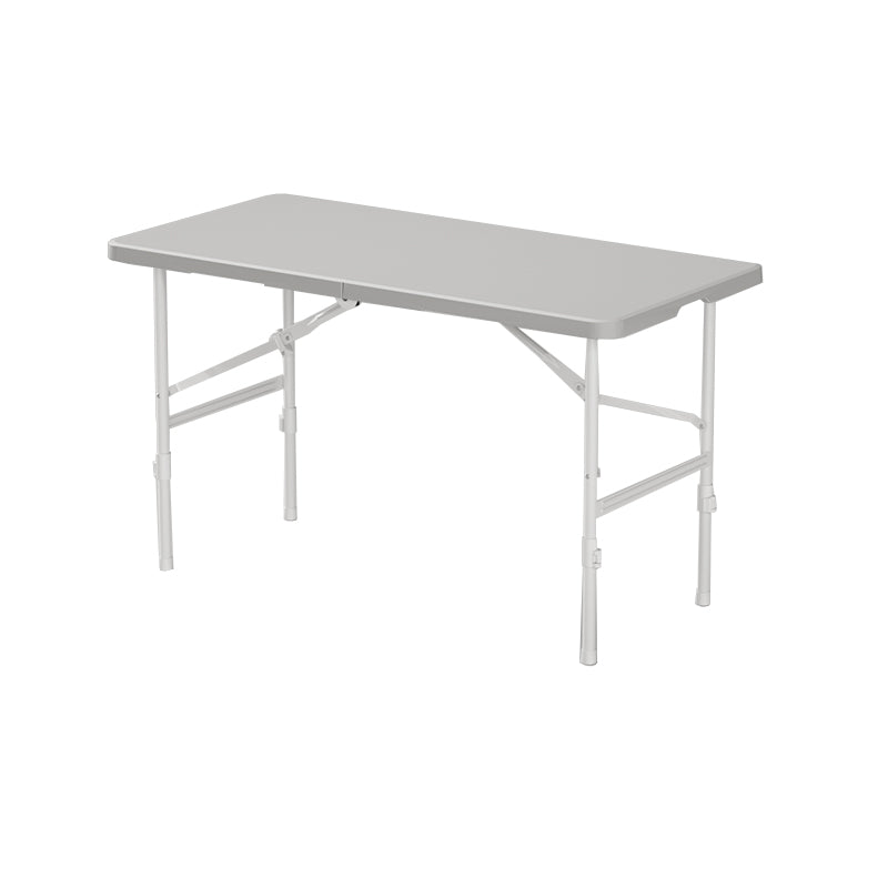 Contemporary White Dining Table Plastic Rectangle Folding Table, 23.62" Wide