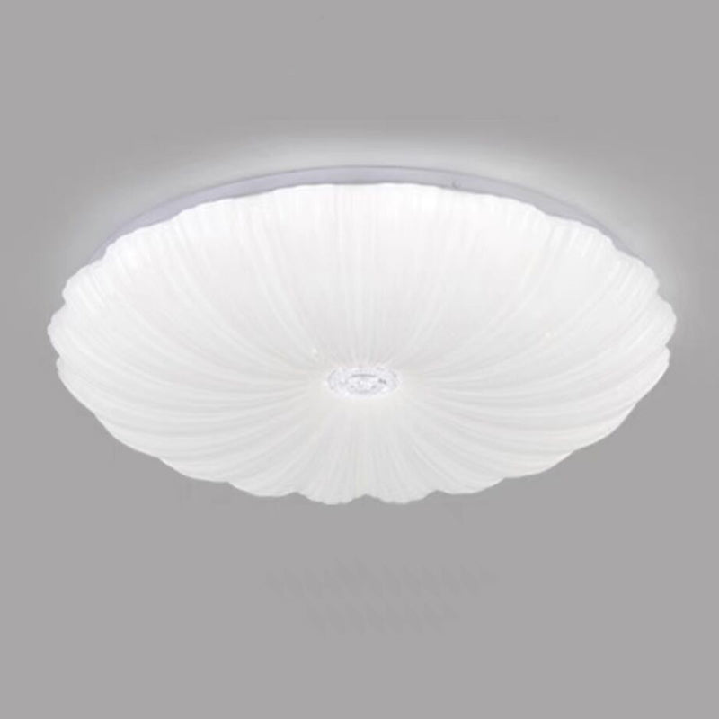 Contemporary 1 - Light Flush Mount Light in White Iron and Acrylic LED Ceiling Flush