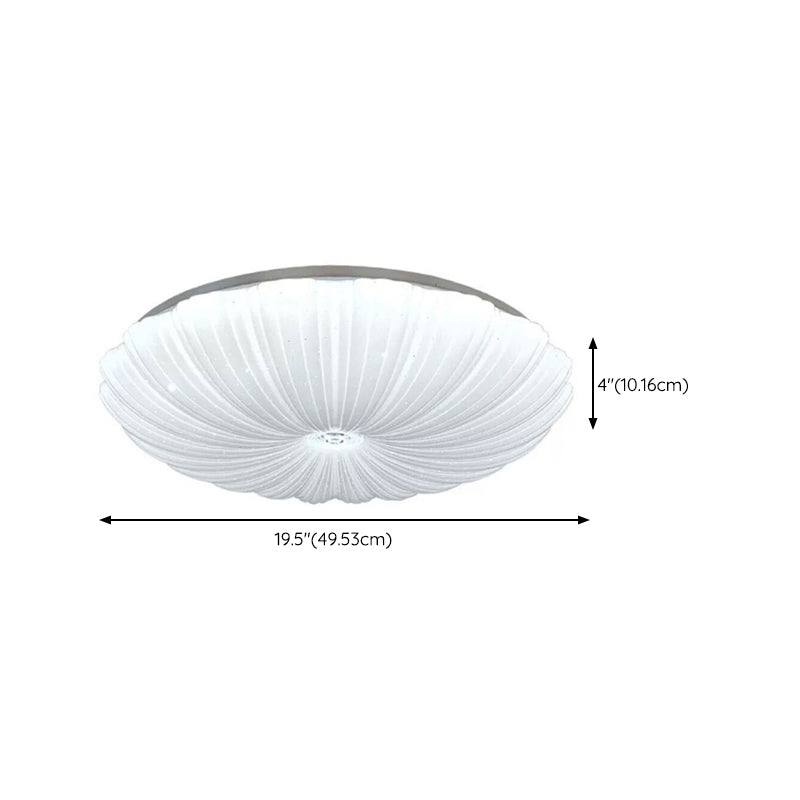 Contemporary 1 - Light Flush Mount Light in White Iron and Acrylic LED Ceiling Flush