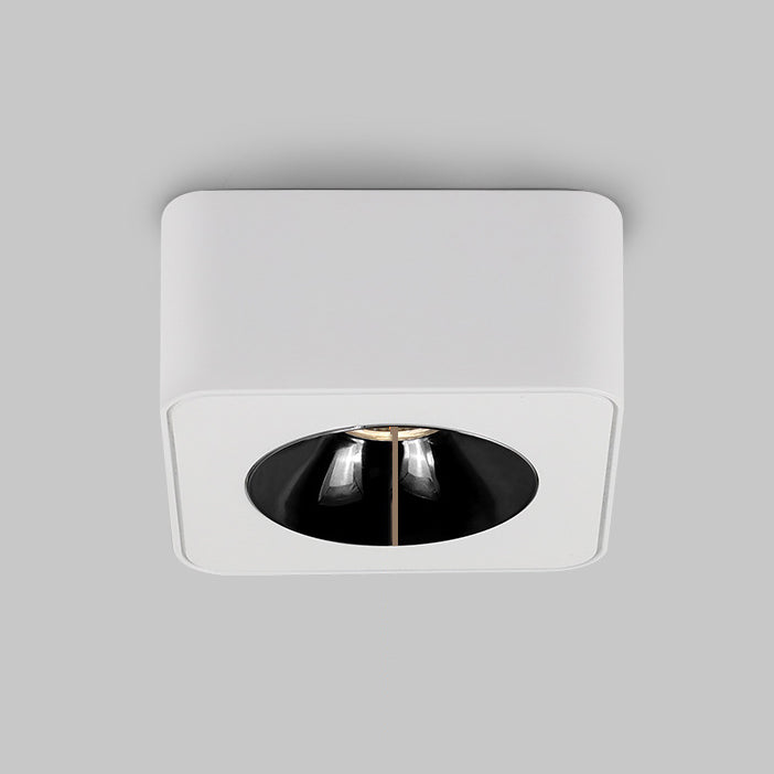 Square 1 - Light Flush Mount in Black / White Finish Aluminum LED Ceiling Flush