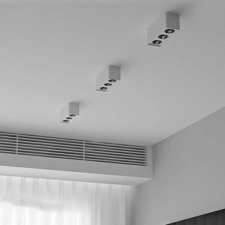 Aluminum LED Flush Mount Modern Rectangle Ceiling Flush in White