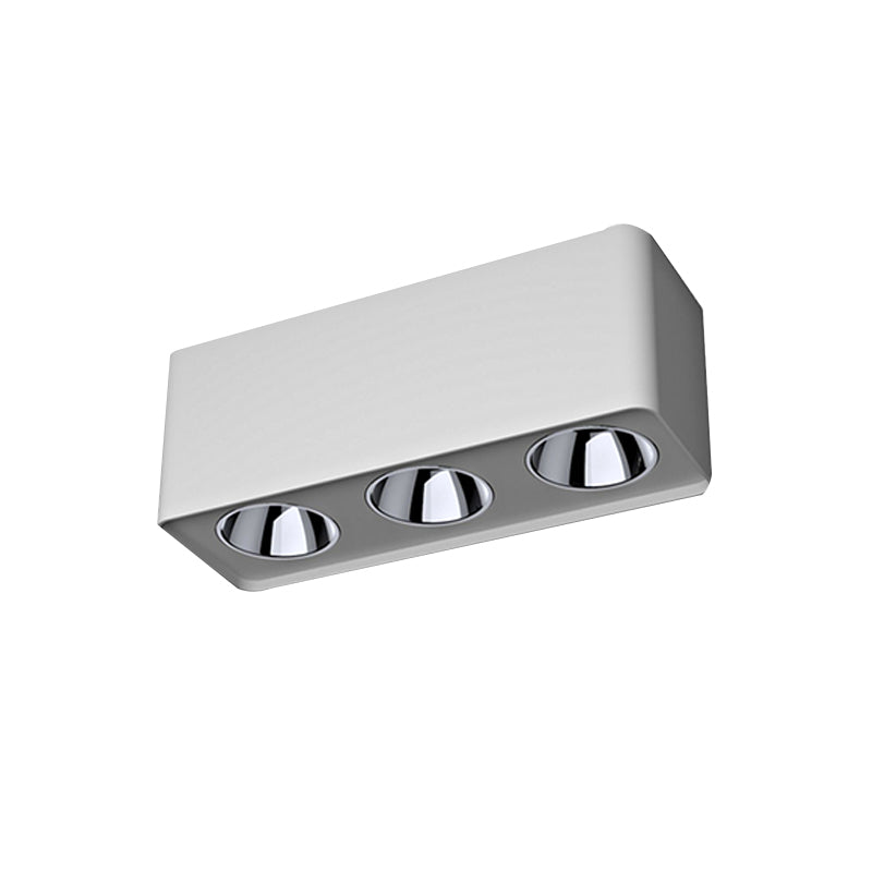 Aluminum LED Flush Mount Modern Rectangle Ceiling Flush in White