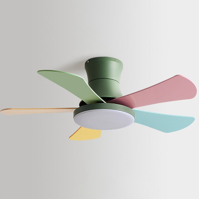 Contemporary Ceiling Fan Light Fixture Creative LED Ceiling Flush Mount for Bedroom