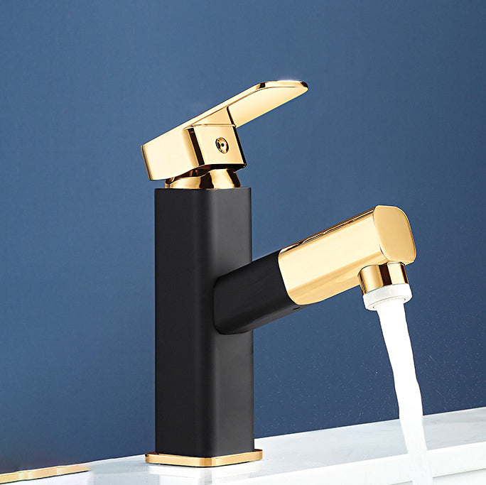 Light Luxury Bathroom Faucet Lever Handle Vessel Faucet with Swivel Spout