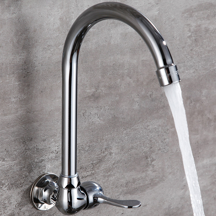 Contemporary One Handle Kitchen Faucet High Arch Water Filler in Chrome