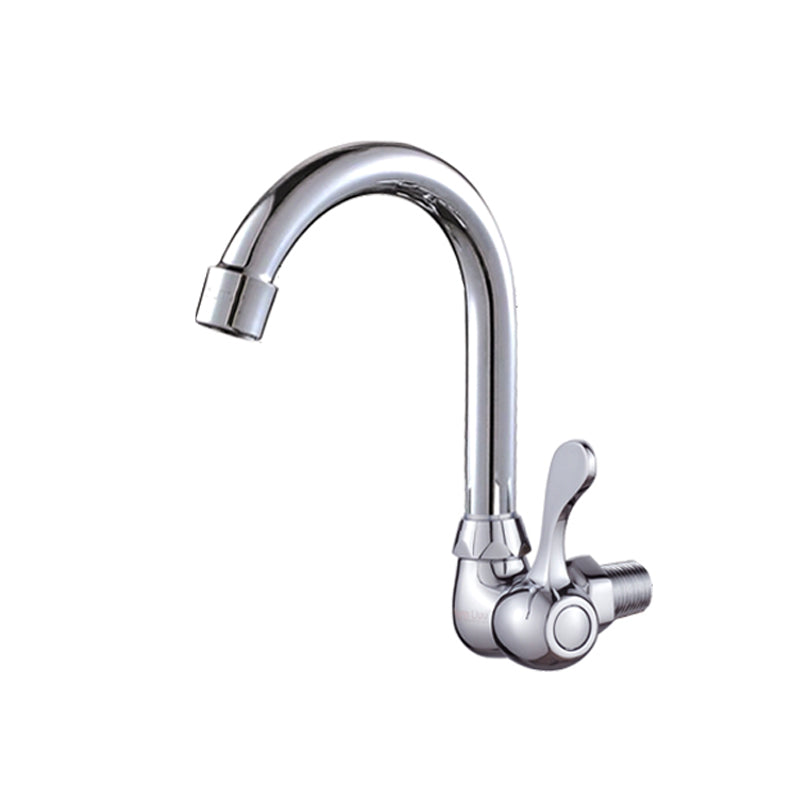 Contemporary One Handle Kitchen Faucet High Arch Water Filler in Chrome