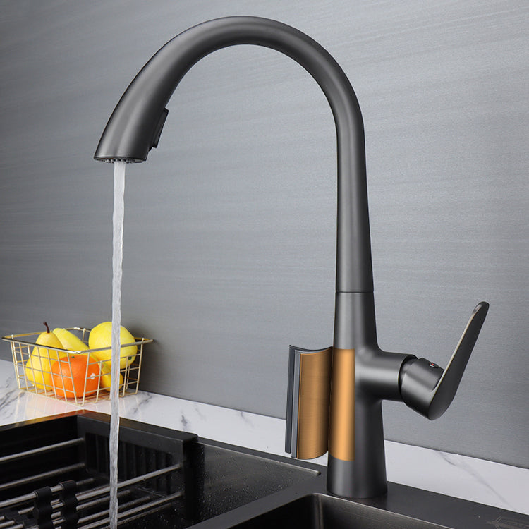 Modern Pot Filler Kitchen Faucet Brass Lever Handles Pull out Faucet Kitchen Faucet