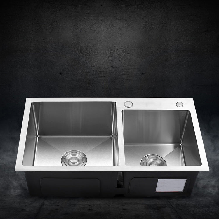 Modern Style Kitchen Sink Stainless Steel Drop-In Kitchen Double Sink