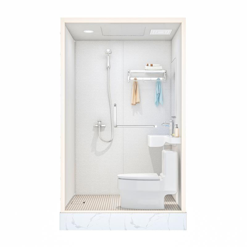 Linear Sliding Shower Enclosure Metal Framed Shower Enclosure in White