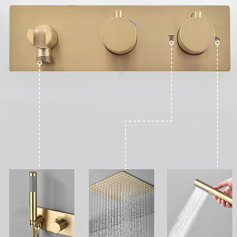 Modern Shower Trim Brass Fixed Shower Head Shower Head Combo