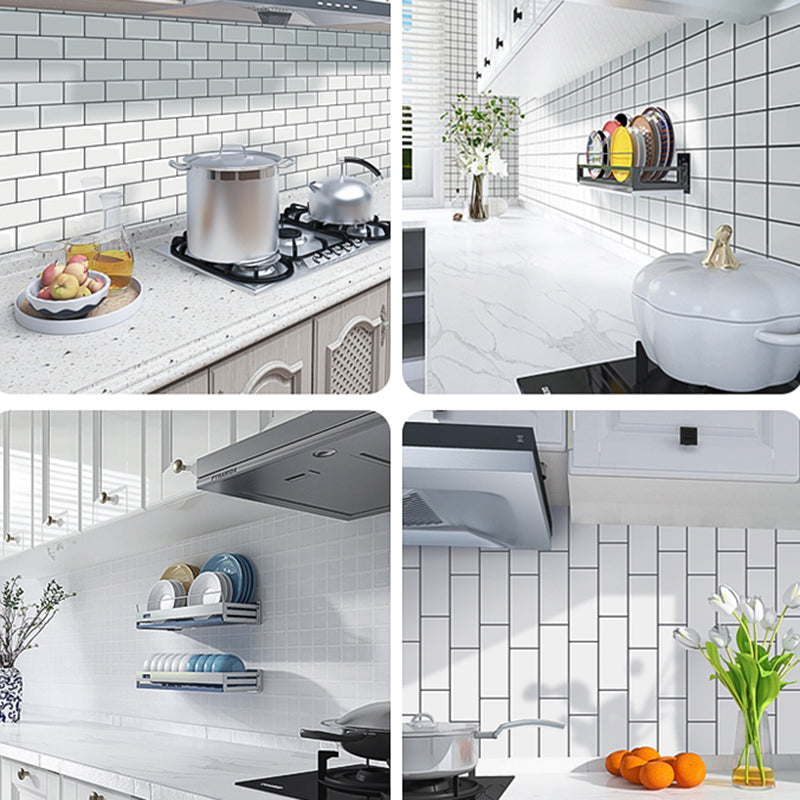 Peel and Stick Subway Tile Waterproof Plastic Rectangle Peel & Stick Tile for Kitchen